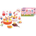 Favory Pink Pig Birthday Cake Toys with Light